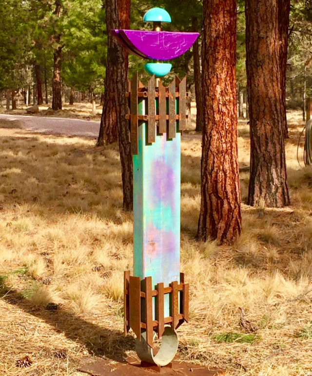 Outdoor Sculpture Totem from the Contact Series